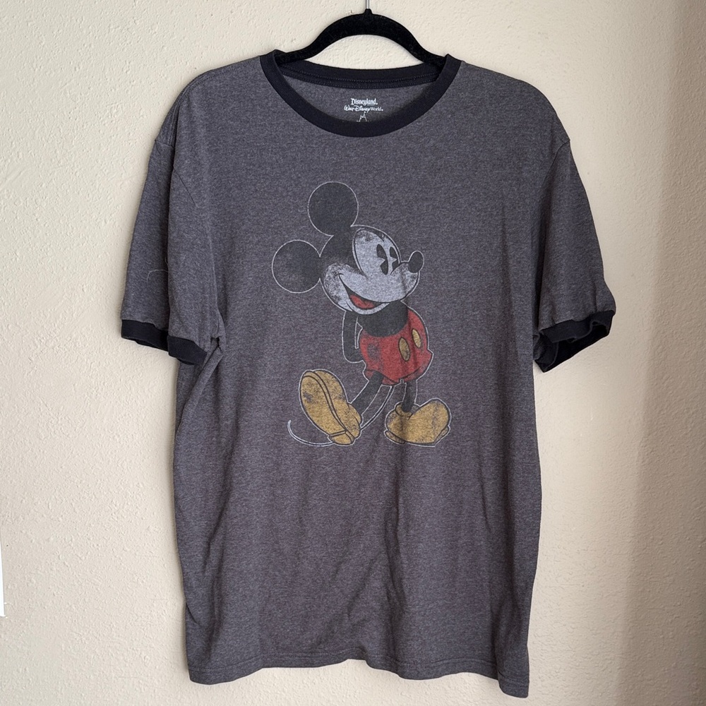 Disney Men's Charcoal Mickey Mouse Tee